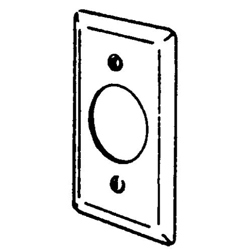 EGS 2539 CVR 4X2-1/8 SNGL RCPT 1-13/32 IN DIA CROSS TO RAC 863