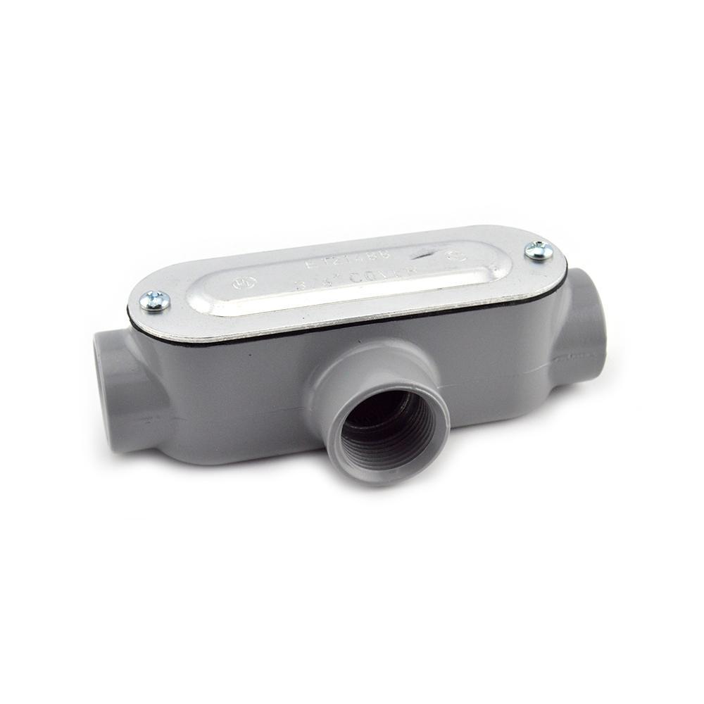 BRI T-42CG 3/4" RIGID AND IMC CONDUIT BODY TYPE T ALUMINUM COVER AND GASKET