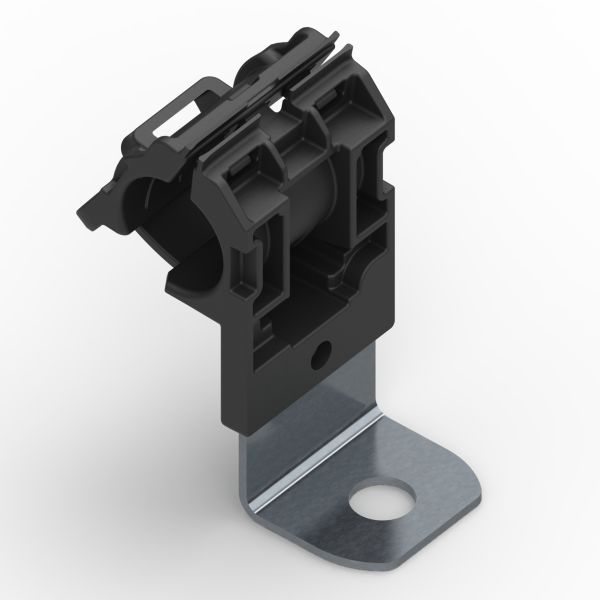 Hellermann Tyton North America 151-01457 Ratchet P Clamp, 0.52"-0.77" Bundle Dia., 90? Short Length, 0.51" Hole Dia., PA66HIRHSUV, Black, 1.37" Width, 4.01" Length (Pack of 280)