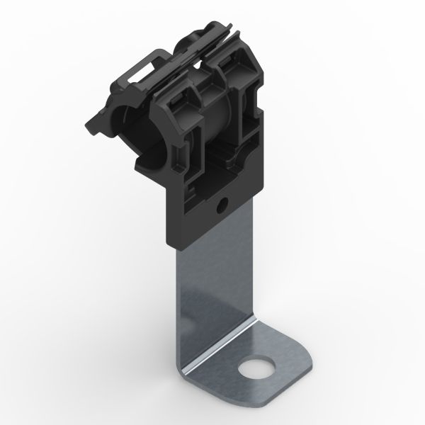 Hellermann Tyton North America 151-01461 Ratchet P Clamp, 0.52"-0.77" Bundle Dia., 90 Degree Long L, 0.405" Hole Diameter, PA66HIRHSUV, Black, 1.37" W, 5.1100000000000003" L (Pack of 200)