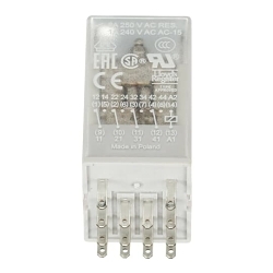 ABB 1SVR405613R3000 CR-M Miniature Pluggable Interface Relay, 4CO-SPDT Contact, 230 VAC V Coil