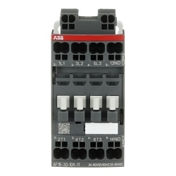 ABB AF16-30-10K-11 AF Auxiliary Block Contactor, 24 to 60 VAC/VDC V Coil, 3NO Contact, 3 Poles