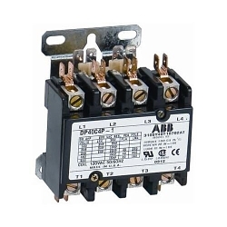 ABB DP40C3P-F Definite Purpose Contactor, 24 VAC V Coil, 40 A, 3NO Contact, 3 Poles