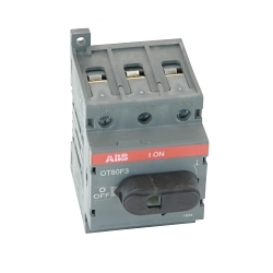 ABB OT80F3/B50 Non-Fusible Disconnect Switch, 600 VAC, 80 A, 20 hp at 240 VAC, 40 hp at 480/600 VAC, 3 Poles