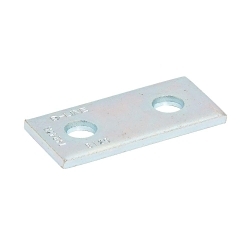 B-Line B129SS4 Flat Splice Plate, 2 Holes, 3-1/2 in L x 1-5/8 in W x 1/4 in THK, 304 Stainless Steel
