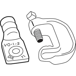 Thomas & Betts IBG350-500 Blackburn E-Z Ground I-Beam Compression Connector