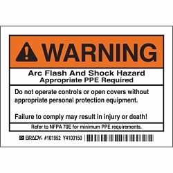 Brady 101952 Arc Flash Protection Label