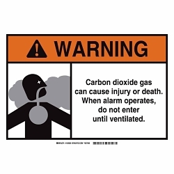 Brady 106026 Carbon Dioxide Sign