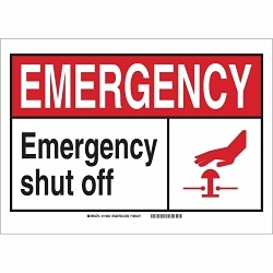 Brady 120126 Emergency and Safety Sign