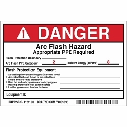 Brady 121100 Write-On Arc Flash Label