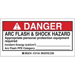 Brady 121134 Arc Flash Label
