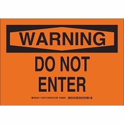 Brady 127073 Admittance Sign