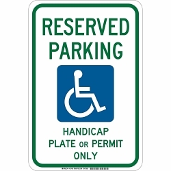 Brady 127458 Handicapped Parking Sign
