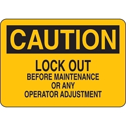 Brady 127510 Lockout Tag out Sign