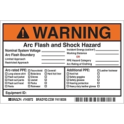 Brady 145972 Arc Flash Label