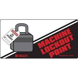 Brady 17744LS Lockout Tagout Label