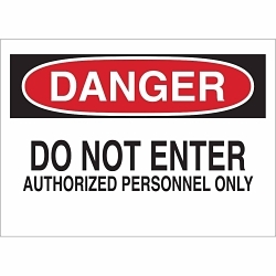 Brady 40646 Admittance Sign