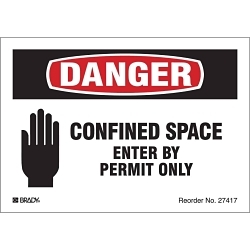 Brady 27417LS Confined Space Label