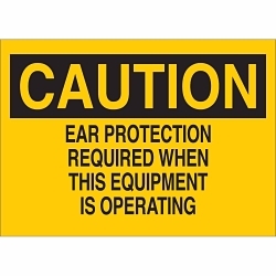 Brady 25463 Ear Protection Sign