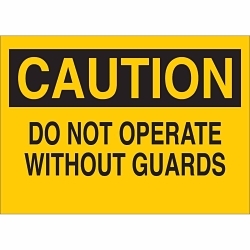 Brady 87791 Machine and Operational Sign