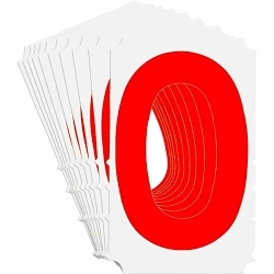 Brady 5160P-0 Quik-Align Self-Spacing Numbers