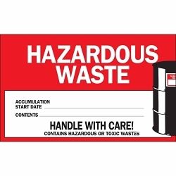 Brady 60445 Hazardous Waste Label