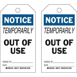 Brady 86417 Accident Prevention Tag