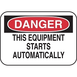 Brady 87792 Machine and Operational Sign
