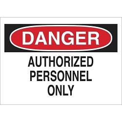 Brady 95366 Admittance Sign