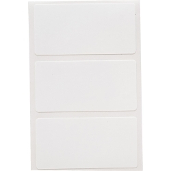 Brady B33-17-8591-WT Die-Cut Durable Rectangle Weather-Resistant Label, 1 in H x 2 in W, White, B-8591 Polyester