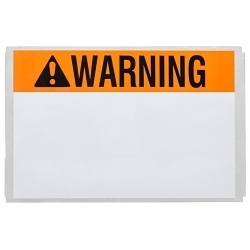 Brady B33-25-483-ANSIWA B33 Die-cut Polyester Labels, 6 in L x 4 in W, White, Polyester
