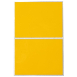 Brady B33-76-8591-YL B33 Die-cut Polyester Labels, 3 in L x 4 in W, Yellow, Polyester