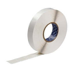 Brady BA62-4-427 BA62 Self-Laminating Wrap Around Label, 1 in W, White/Clear, Vinyl, 4000 Labels