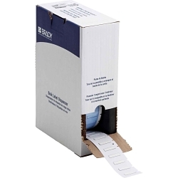 Brady BM-125-1-342 PermaSleeve Heat Shrink Wire and Cable Label, 1 in L x 0.235 in W, White, Polyolefin