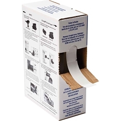 Brady BM-23-427 Self-Laminating Wrap Around Wire and Cable Label, 1 in L x 1 in W, White/Clear, Vinyl