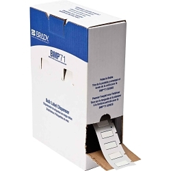 Brady BM-250-1-342 PermaSleeve Heat Shrink Wire and Cable Label, 1 in L x 0.439 in W, White, Polyolefin