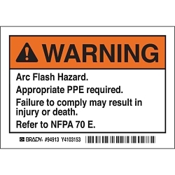Brady EL-1 Arc Flash Label