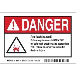Brady EL-4 Arc Flash Label