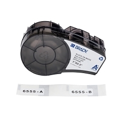 Brady M21-17-423 Multi-Purpose Label, 1 in W, Black on White, Polyester