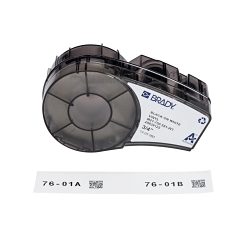 Brady M21-750-581-WT Multi-Purpose Label, 0.75 in W, Black on White, Vinyl