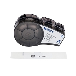 Brady M21-137-423 Multi-Purpose Label, 2 in W, Black on White, Polyester