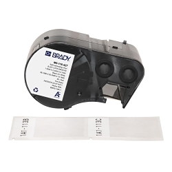 Brady M5-116-427 Self-Laminating Wire and Component Label, 1.5 in W, Black on White/Clear, B-427 Vinyl