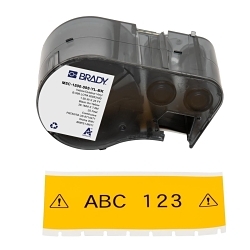 Brady M5C-1500-595-YL-BK General Permanent Adhesive Label, 25 ft L x 1.5 in W, Black on Yellow, B-595 Vinyl