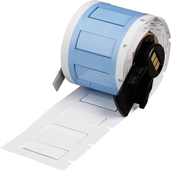 Brady M6-250-1-342-WT PermaSleeve Heat Shrink Wire and Cable Label, 1 in L x 0.444 in W, White, Polyolefin
