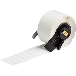 Brady M6-15-498 Repositionable Multi-Purpose Label, 1 in L x 0.275 in W, White, Vinyl Cloth