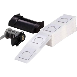 Brady M6-167-593 Raised Panel Push Button Label, 1.2 in L x 1.5 in W, White, Polyester