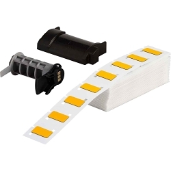 Brady M6-171-593-YL Raised Panel Label, 1.06 in L x 0.5 in W, Yellow