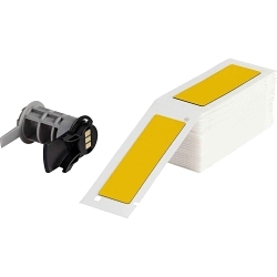 Brady M6-176-593-YL Raised Panel Label, 1 in L x 3 in W, Yellow