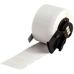 Brady M6-17-427 Self-Laminating Wrap Around Wire and Cable Label, 0.5 in L x 1 in W, White/Clear, Vinyl