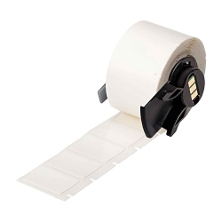 Brady M6-18-498 Repositionable Multi-Purpose Label, 0.75 in L x 1 in W, White, Vinyl Cloth